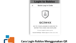 Cara login roblox dengan kode QR