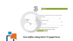 Cara daftar ulang kartu Tri gagal terus